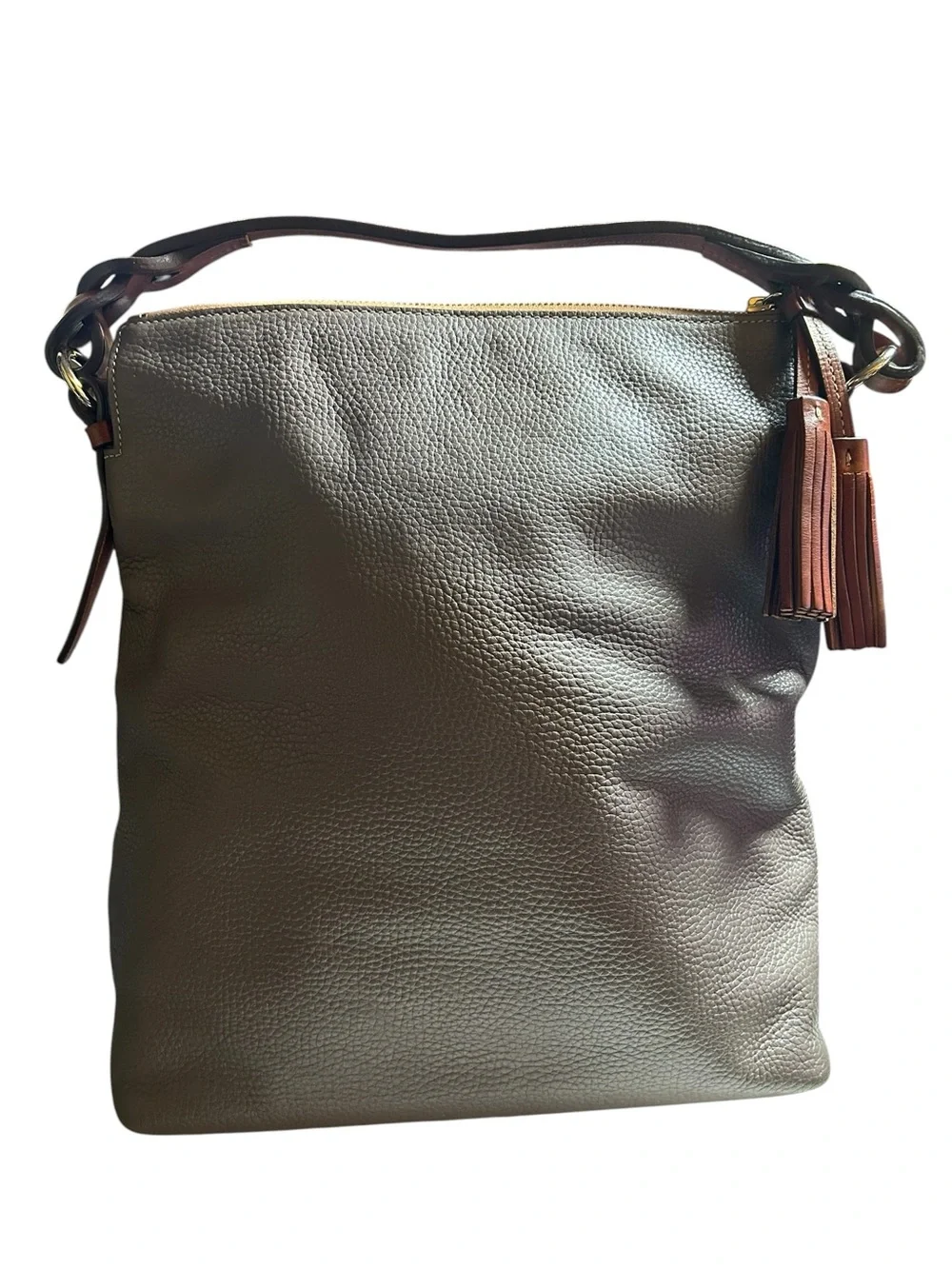 Dooney & Bourke Pebble Grain Leather Sloane Dixon Hobo Elephant Bag